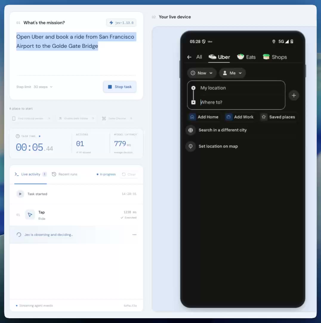 Mobile Jev · project demonstration